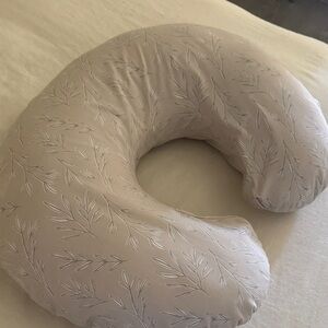 Elegant Tan Leaf Pattern Pillow
